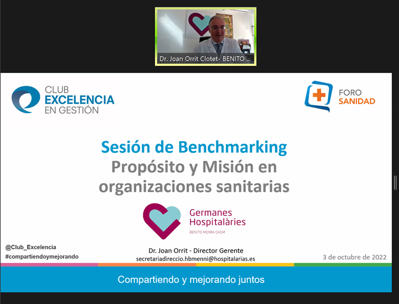 Sesión de Benchmarking: Propósito y Misión en organizaciones sanitarias