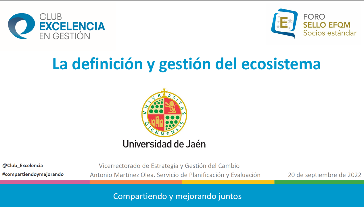 Foro Sello EFQM - Socios Estándar: Definición y gestión del Ecosistema