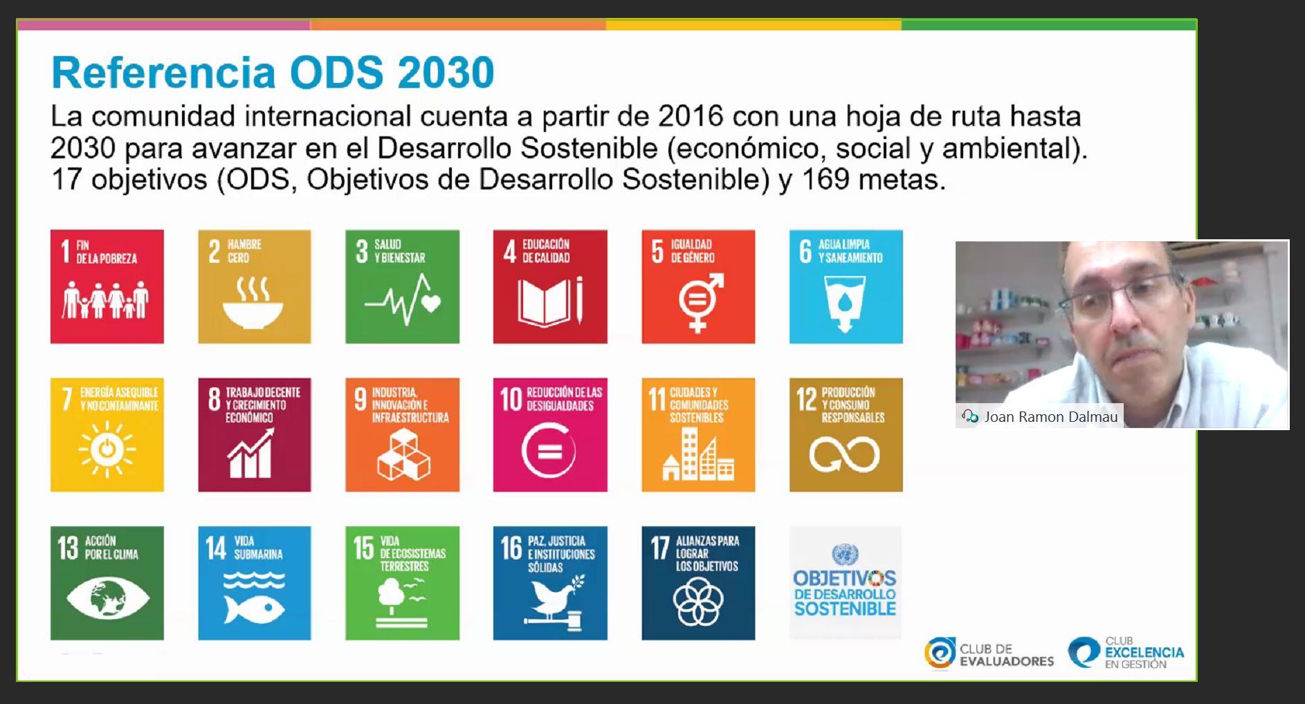 Fotos Webinar del Club de evaluadores “Los Objetivos del Desarrollo Sostenible y el Modelo EFQM 2020”