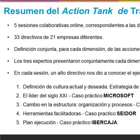 01 Action Tank Transformación Cultural de las Organizaciones. Conclusiones (1ª edición)